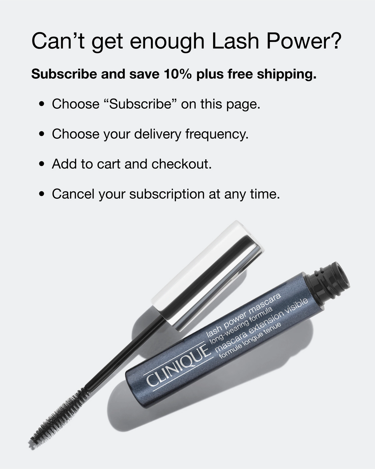 Lash Power™ Tubing Mascara Long-Wearing Formula - US 9418