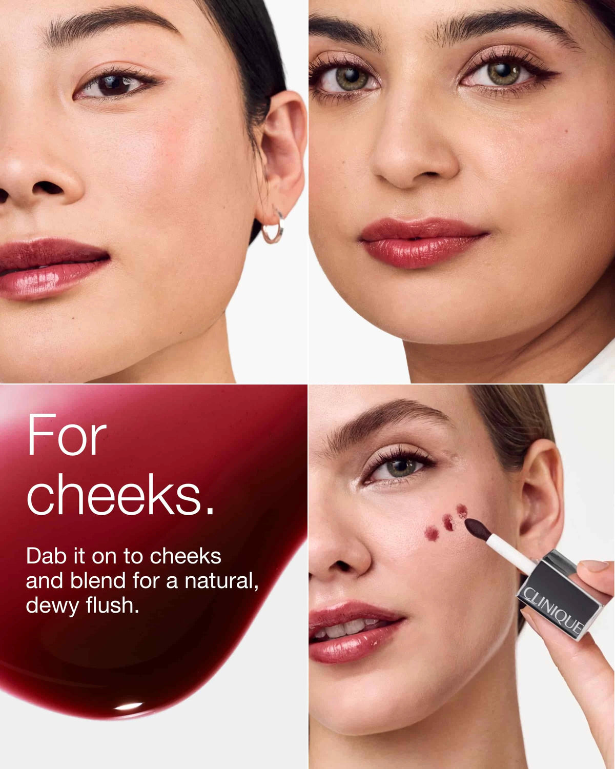 Clinique Pop™ Lip + Cheek Oil in Black Honey, Pink Honey and Nude Honey - US 4722