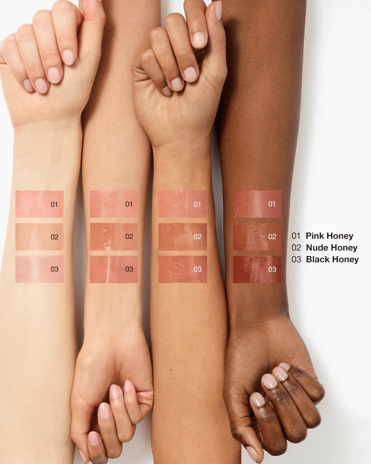 Clinique Pop™ Lip + Cheek Oil in Black Honey, Pink Honey and Nude Honey - US 4722