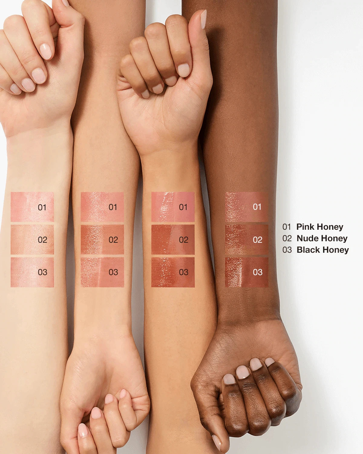 Almost Lipstick in Black Honey, Pink Honey and Nude Honey - US 3001